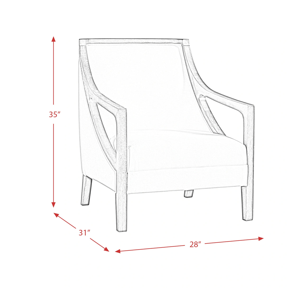 Hopkins Chair w/Brown Arm Columbia Charcoal (ISTA 3)