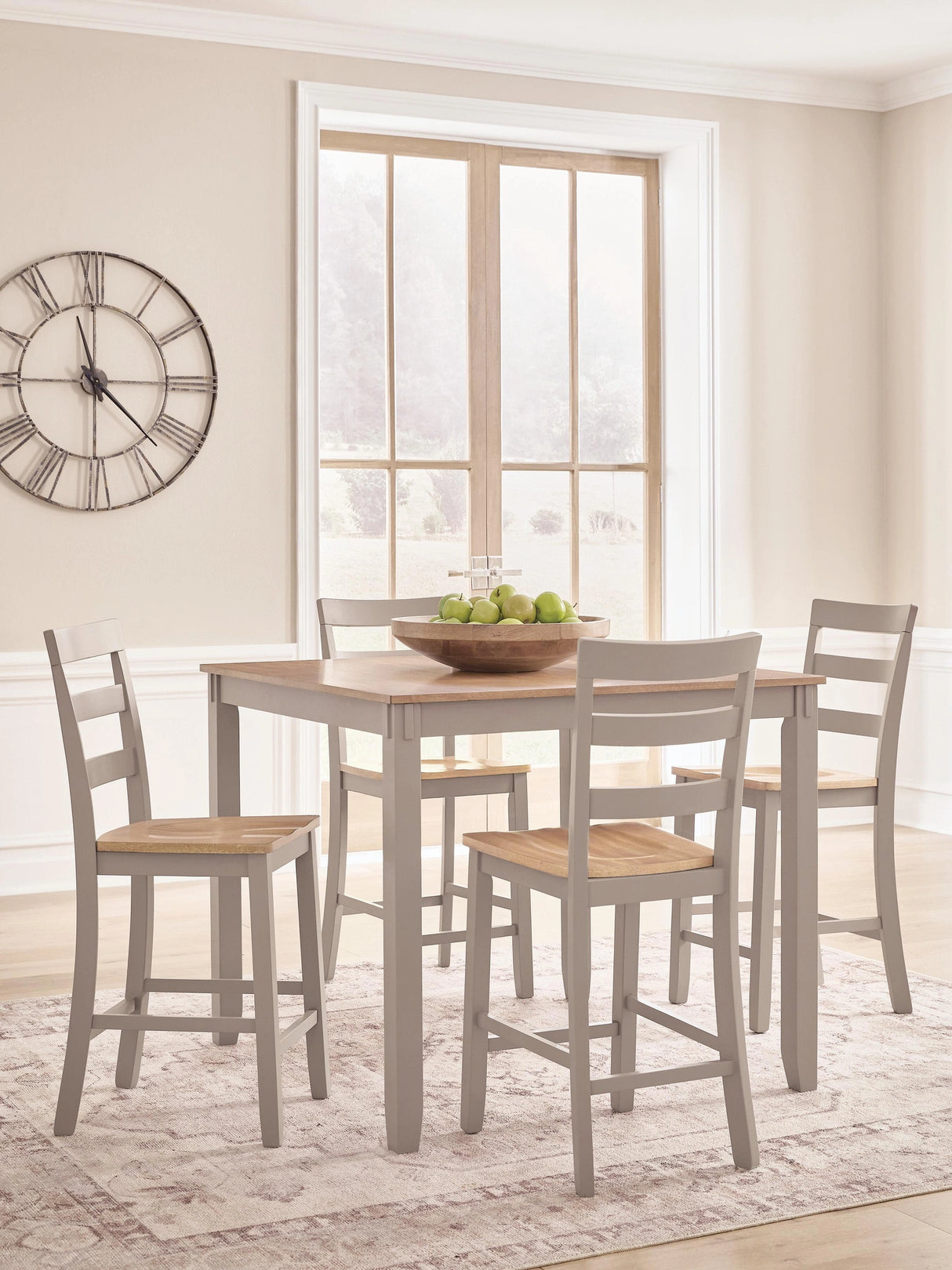 Harperfeld Counter Height Dining Table and 4 Counter Stools