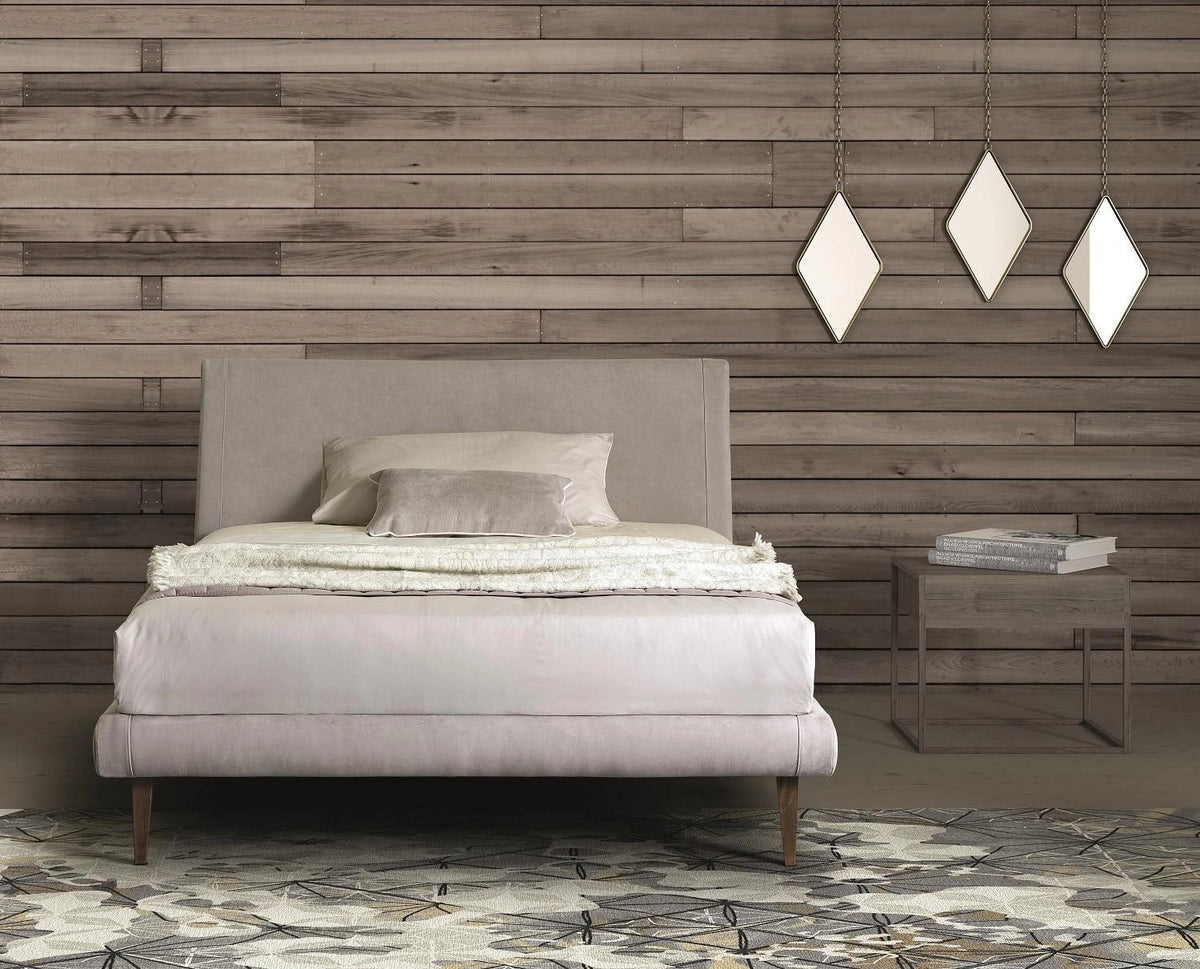 J&M Furniture Metropolitan Fabric Queen Bed in Taupe