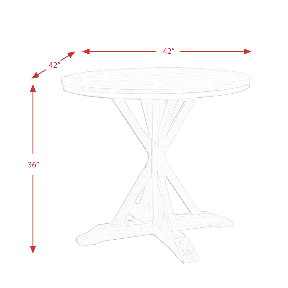 Callista Round Counter Height 5PC Dining Set-Table and Four Stools