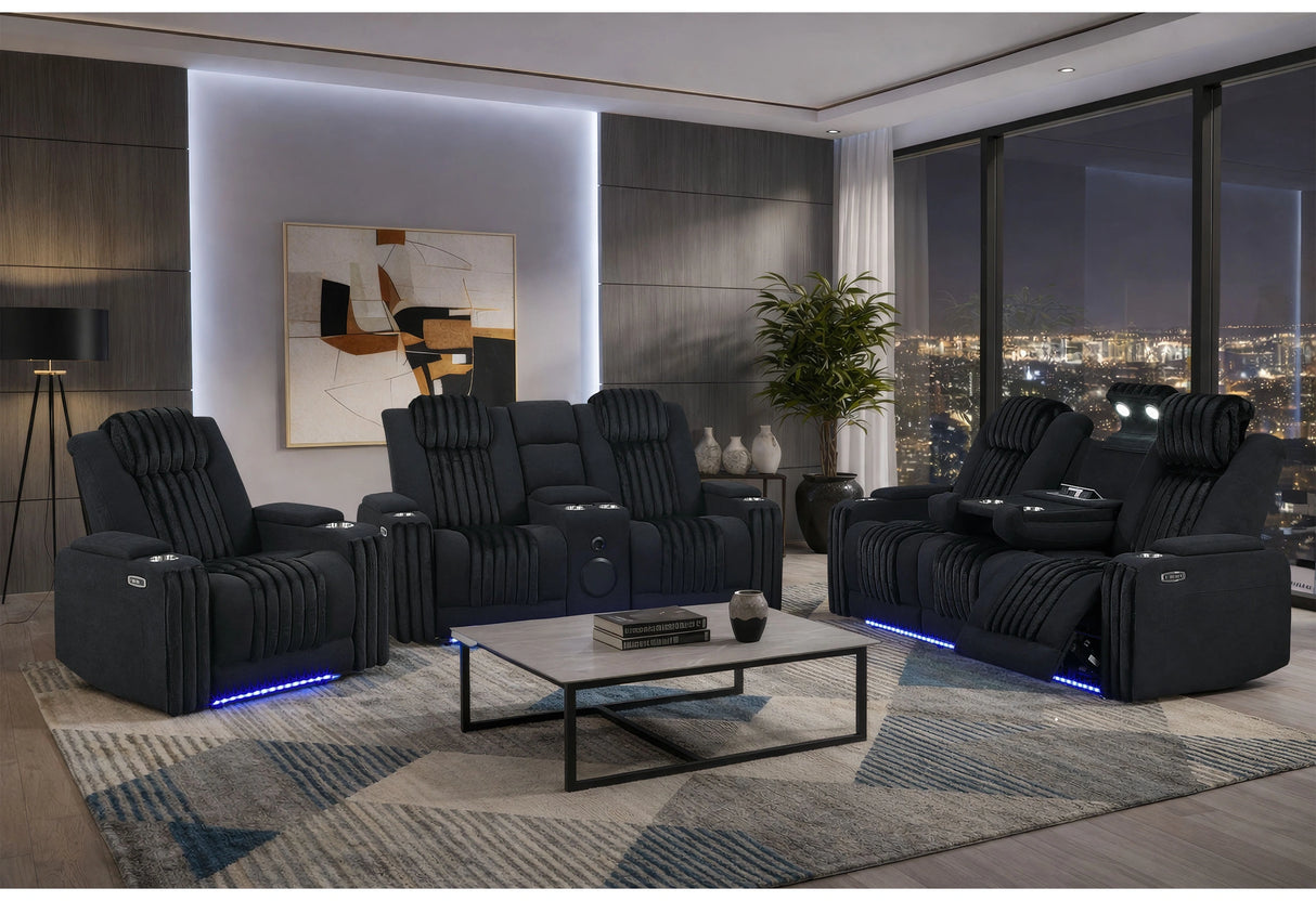 U8000 Pwr Rec Sofa/Pwr Con Rec Loveseat/Pwr Recliner with PHR