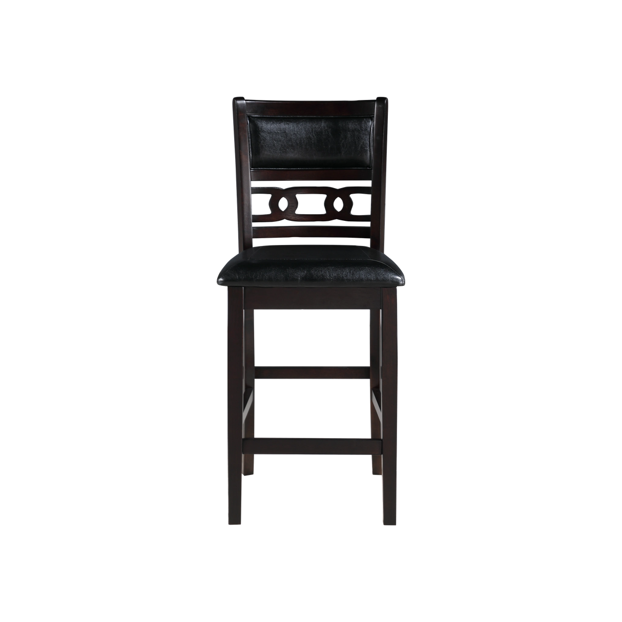 GIA 5PC 42" SQUARE COUNTER TABLE & 4 CHAIRS-EBONY