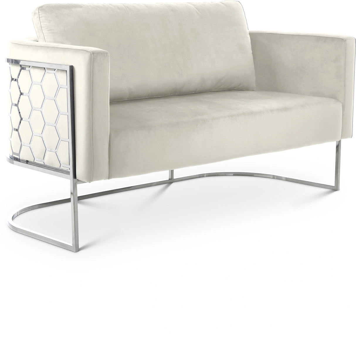 Casa Cream Velvet Loveseat