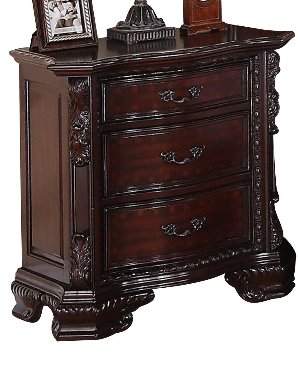 Crown Mark Furniture Sheffield Nightstand in Dark Cherry image