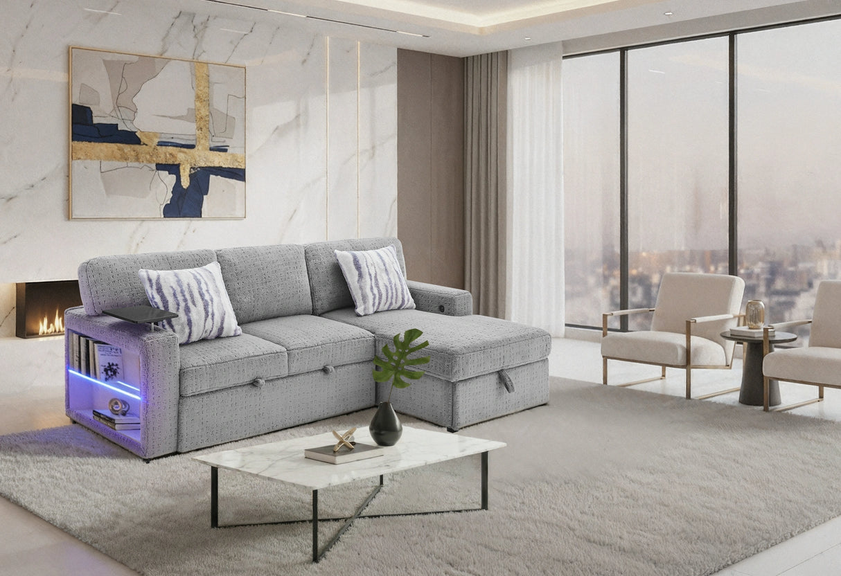 U0214 Grey Sofa Bed