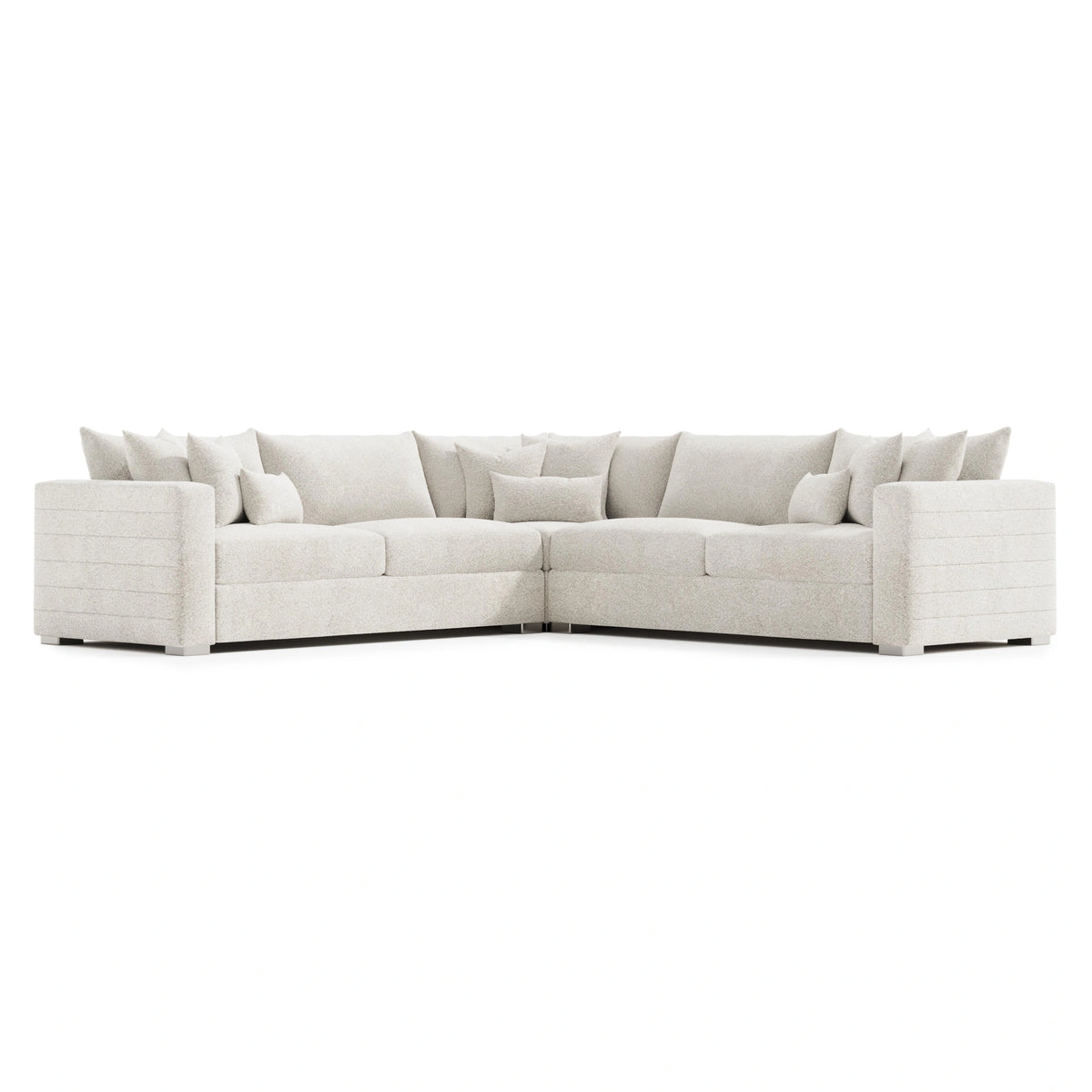 Helena Fabric Sectional Metal Foot