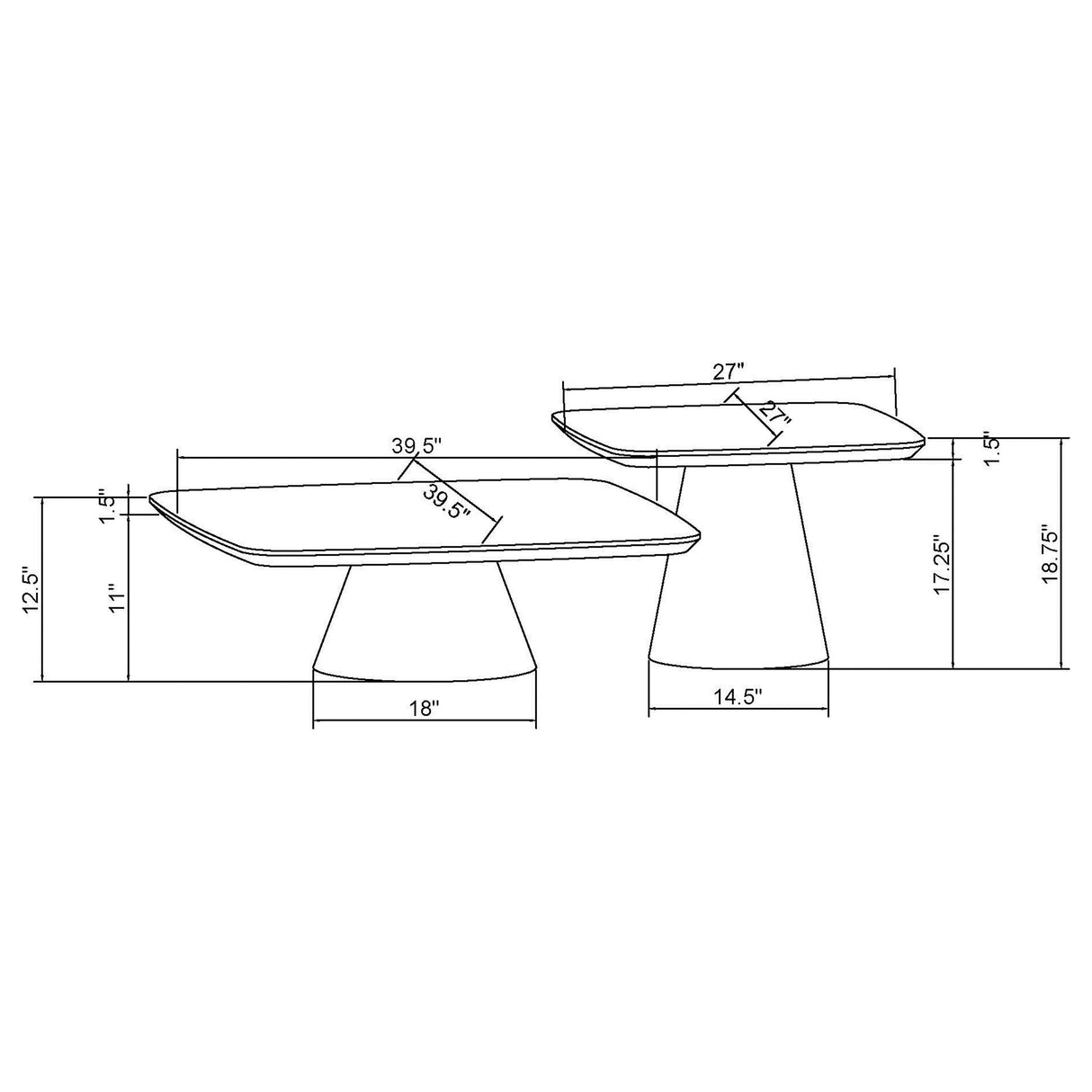 Eason Coffee Table Set - galleria furniture outlet