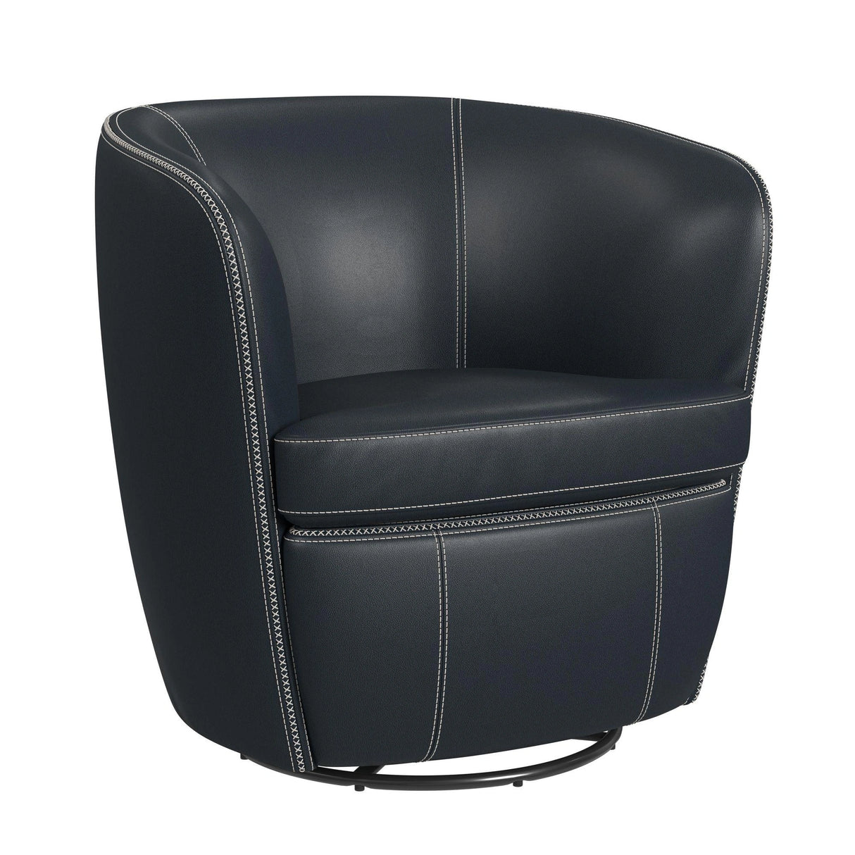 Vito Swivel Chair in Pebble Navy