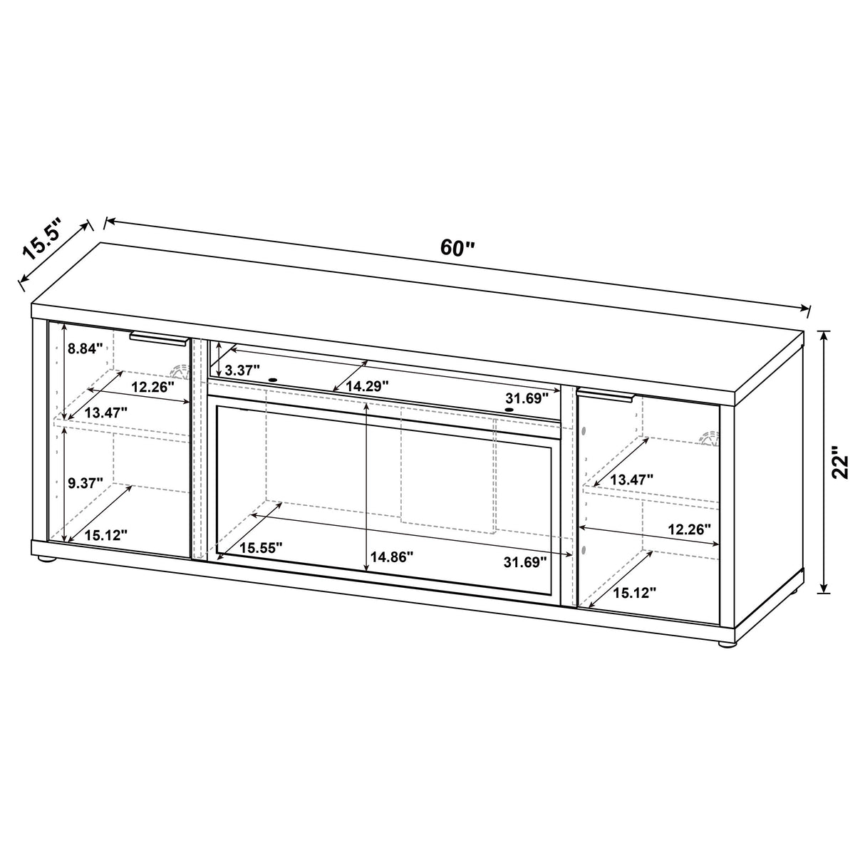 Fuller TV Stand Fireplace Console - galleria furniture outlet