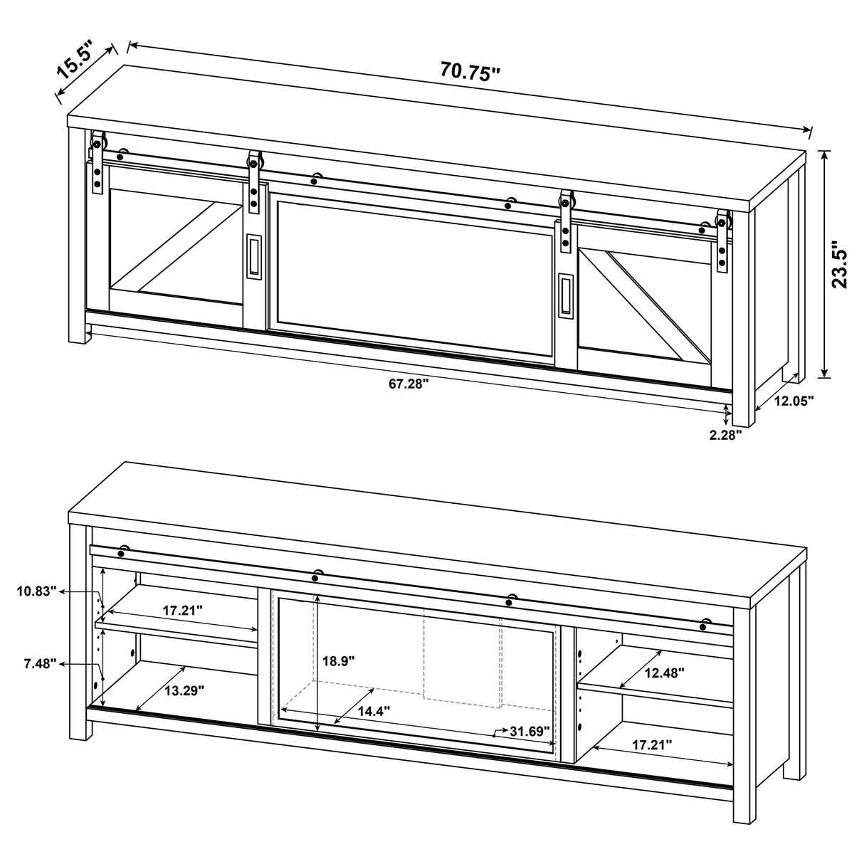 Enfield TV Stand Fireplace Console - galleria furniture outlet