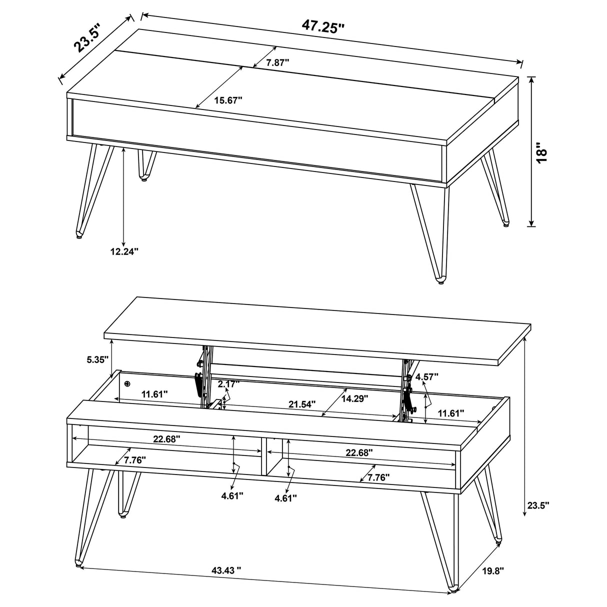 Fanning Lift-Top Coffee Table Set - galleria furniture outlet