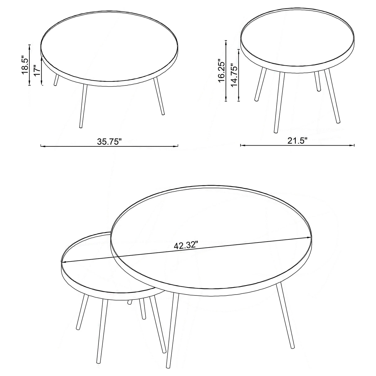 Kaelyn Nesting Coffee Table - galleria furniture outlet
