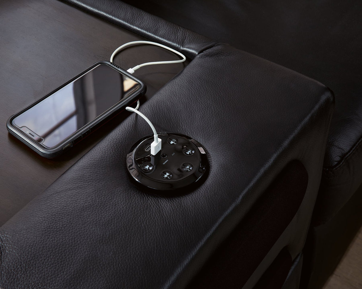 Modmax II Sectional with Chaise and Audio Consoles - galleria furniture outlet