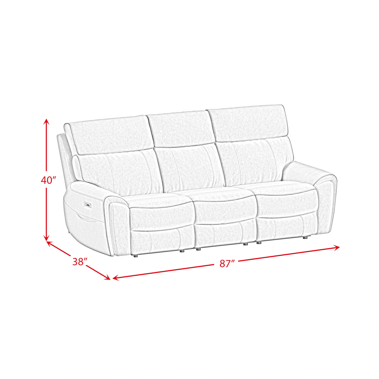 Jackpot P1 Sofa with Heat Massage in Explore Light Grey