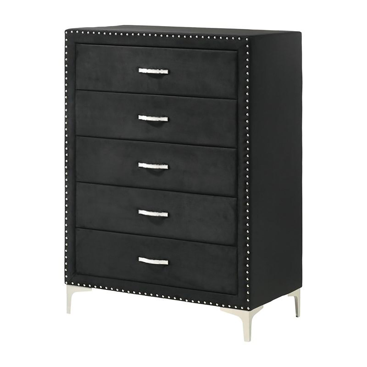 Crown Mark Furniture Lucinda 5 Drawer Chest in Black image