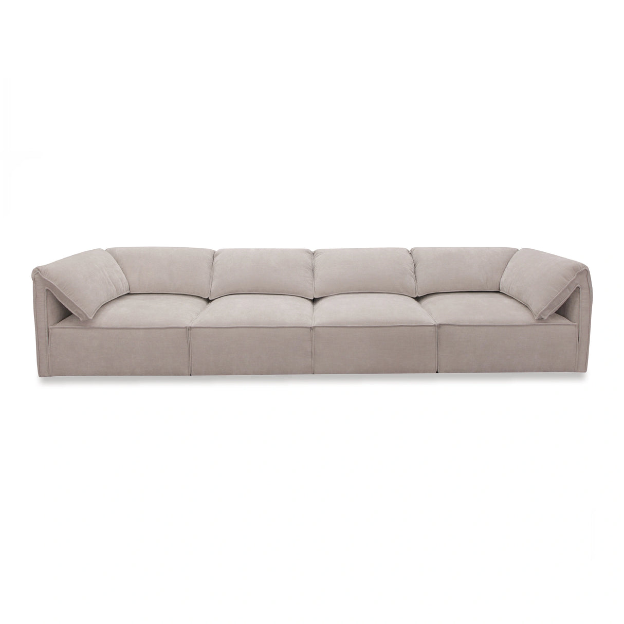 Gene - Modern Light Grey Fabric Modular Sectional Sofa