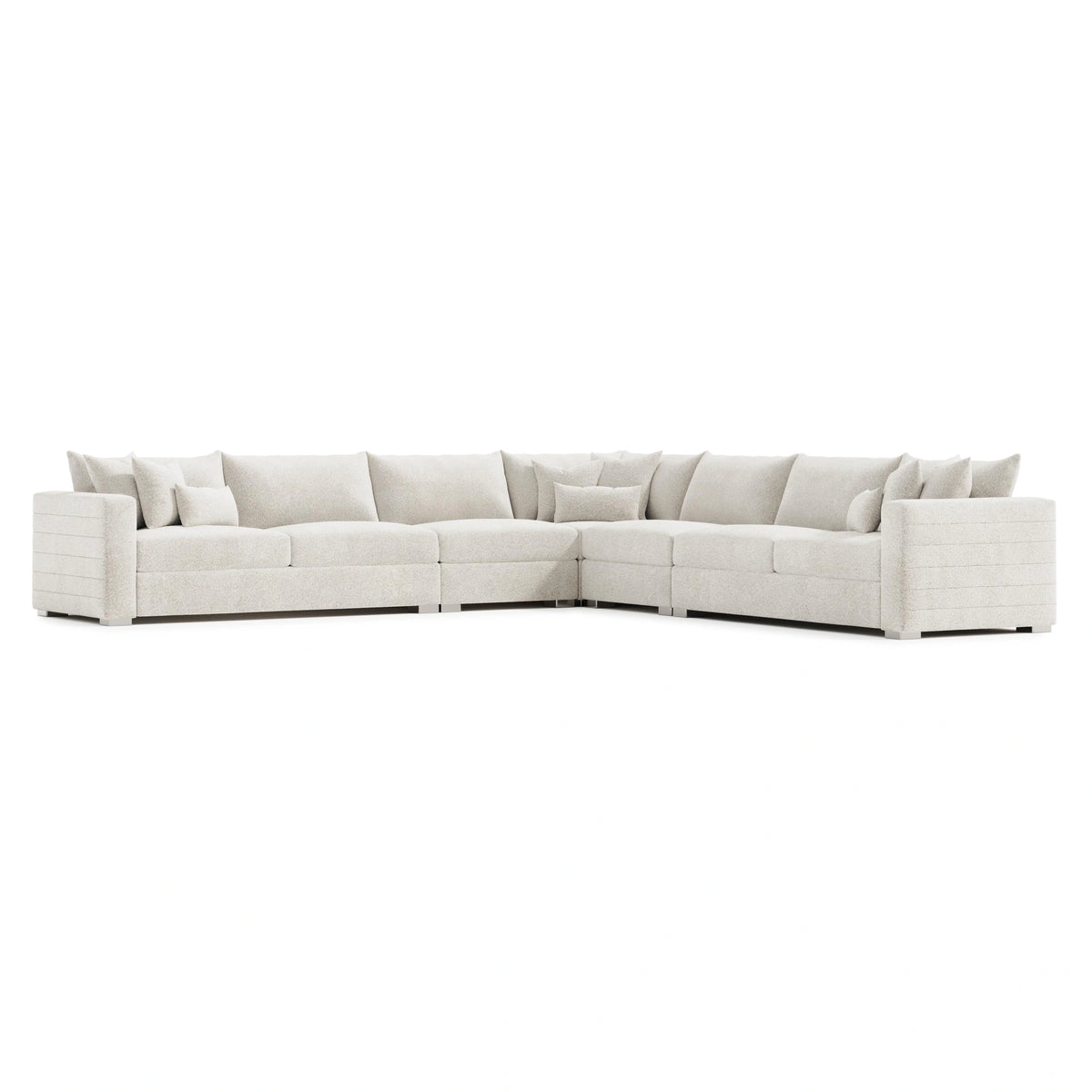 Helena Fabric Sectional Metal Foot