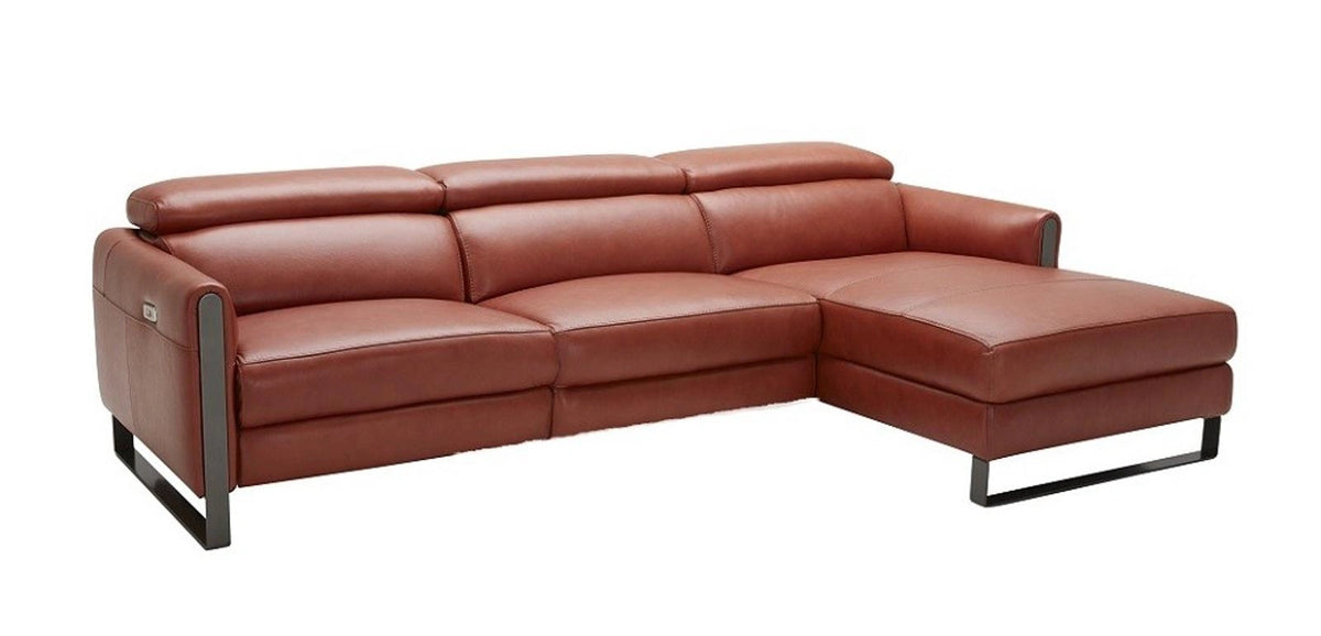 J&M Furniture Nina Right Hand Facing Chaise Sectional in Ochre