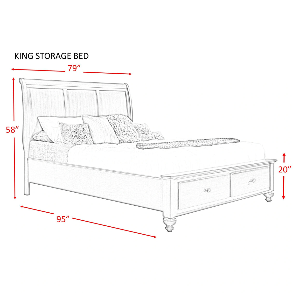 Chatham King Storage Bed