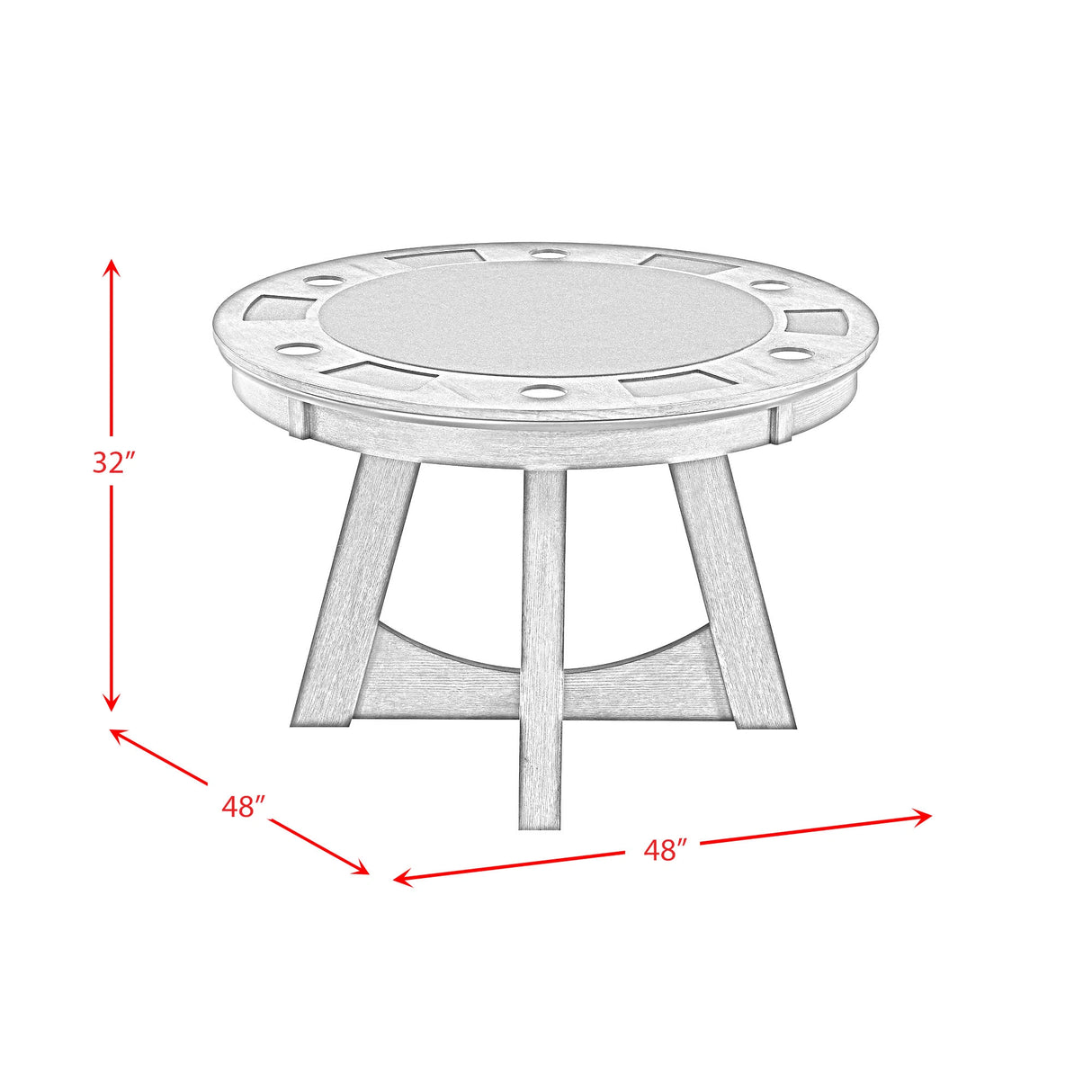 Prince Round Game Table