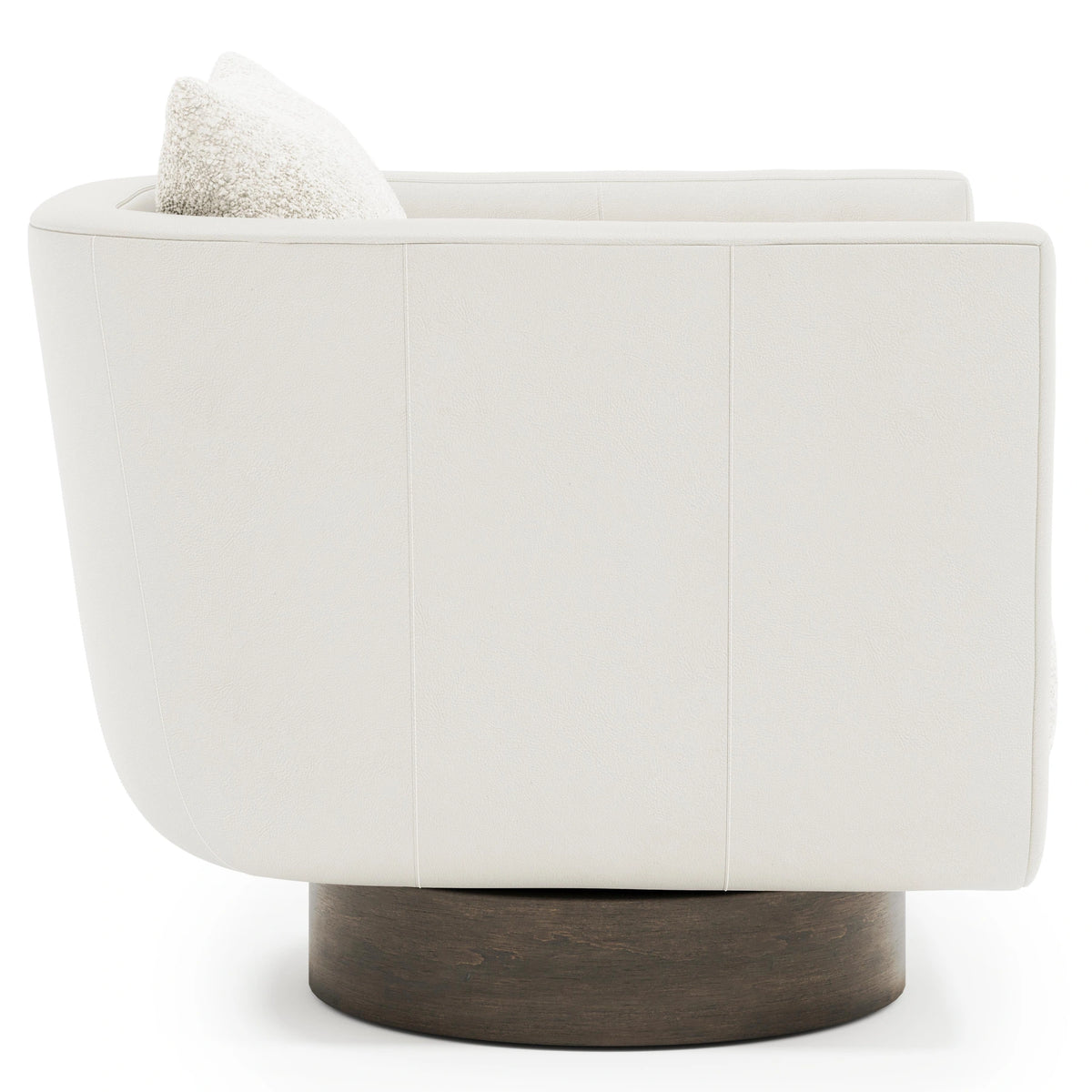Gemma Leather-Fabric Swivel Chair
