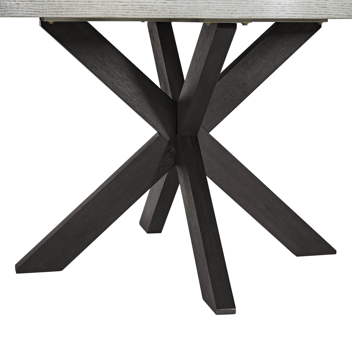 Axel Round Dining Table with Light Grey Top in Espresso