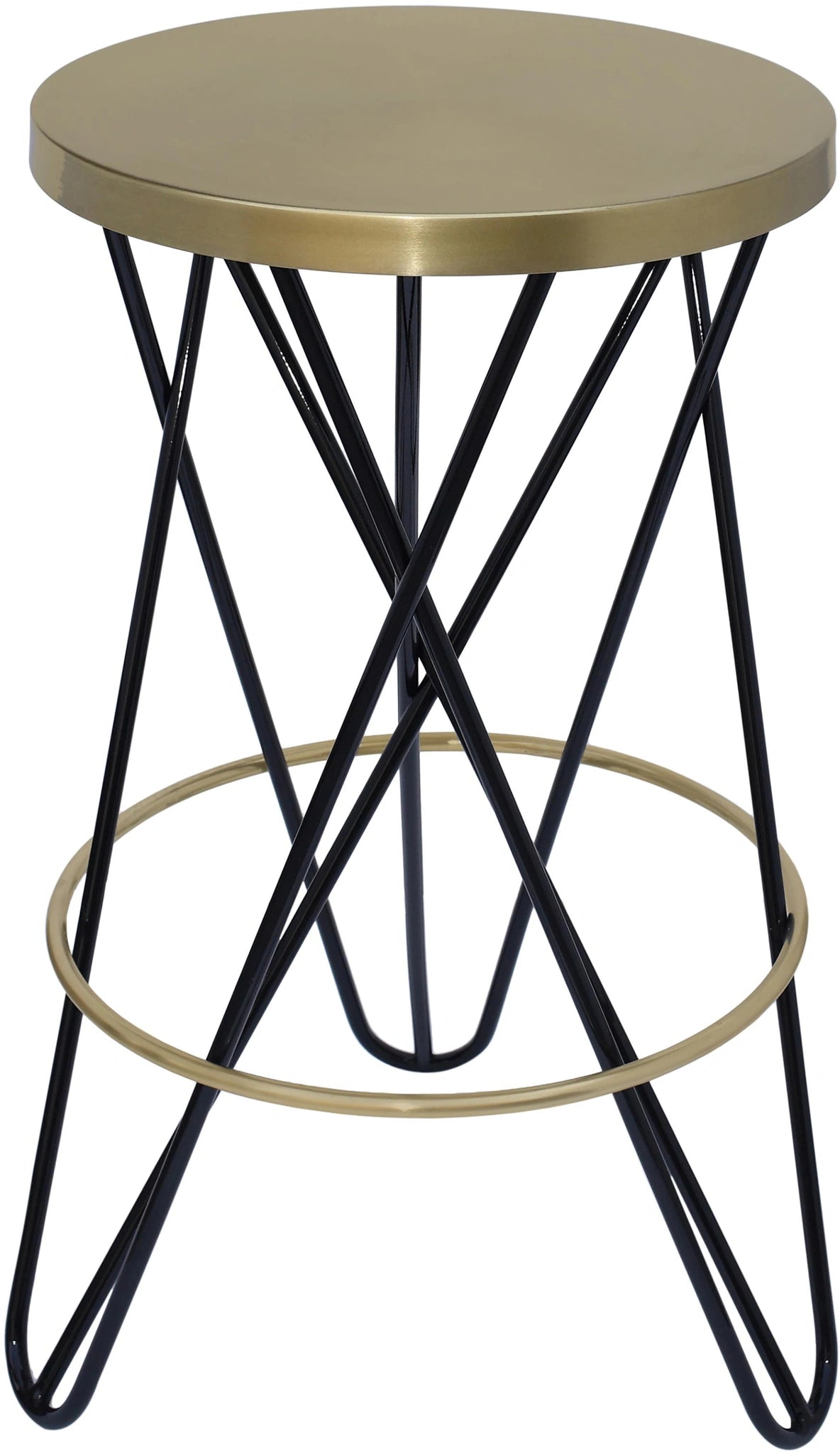 Mercury Black / Gold Counter Stool