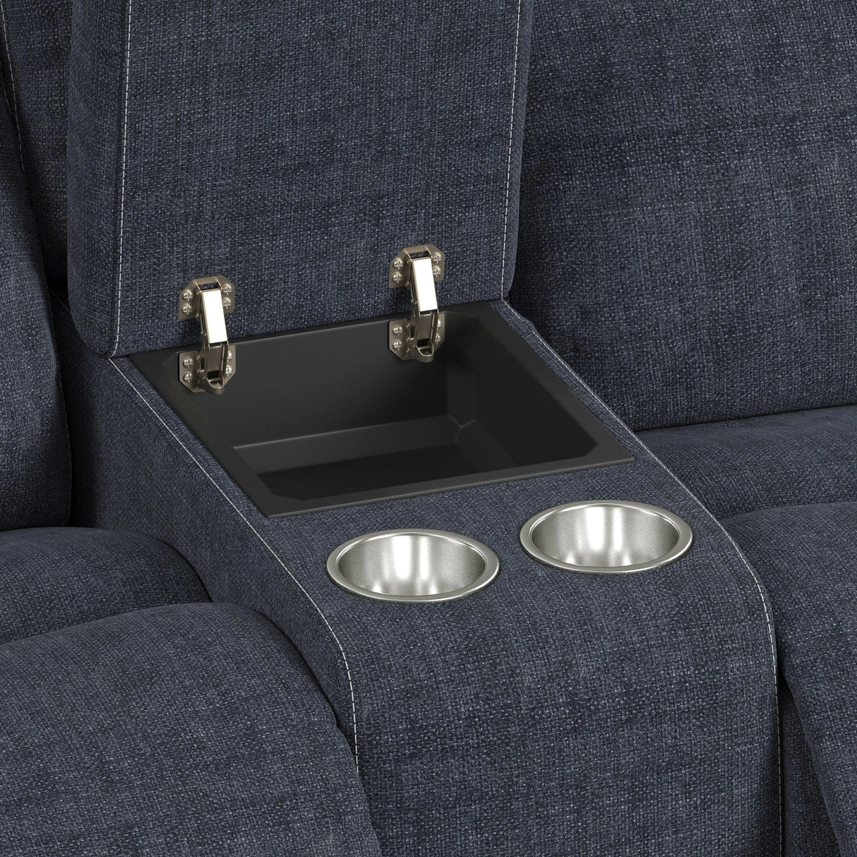 Striker Loveseat w/Console in Bristol Cobalt