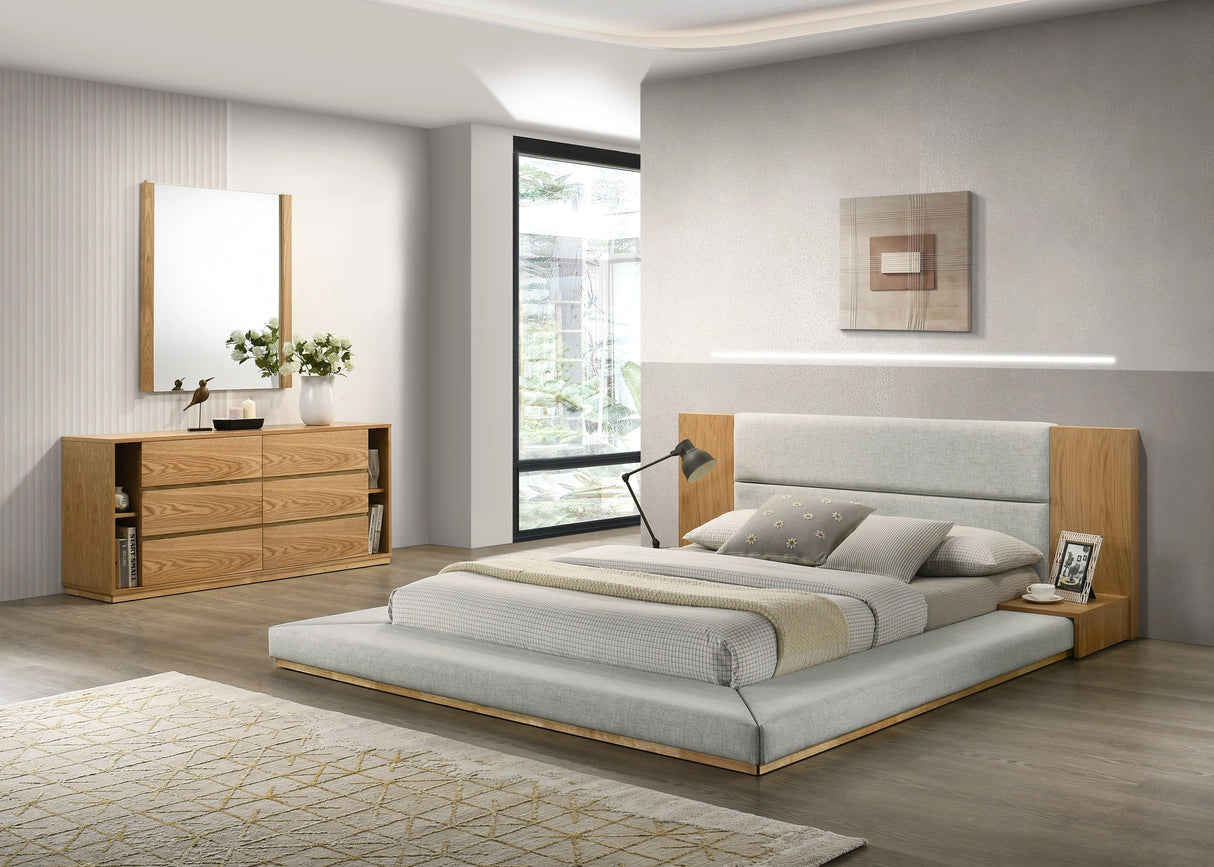 Jagger Modern Natural Oak Bedroom Set
