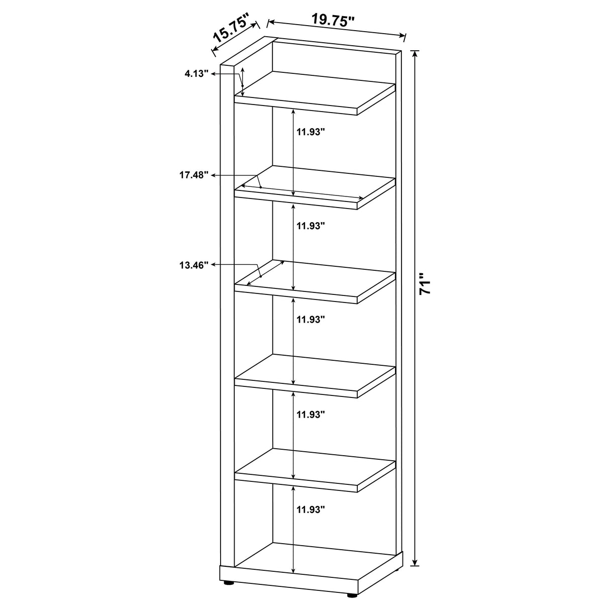 Alder Corner Bookcase - galleria furniture outlet