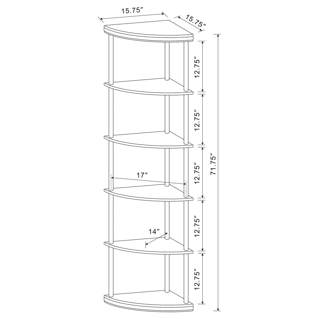 Bonwick Corner Bookshelf - galleria furniture outlet