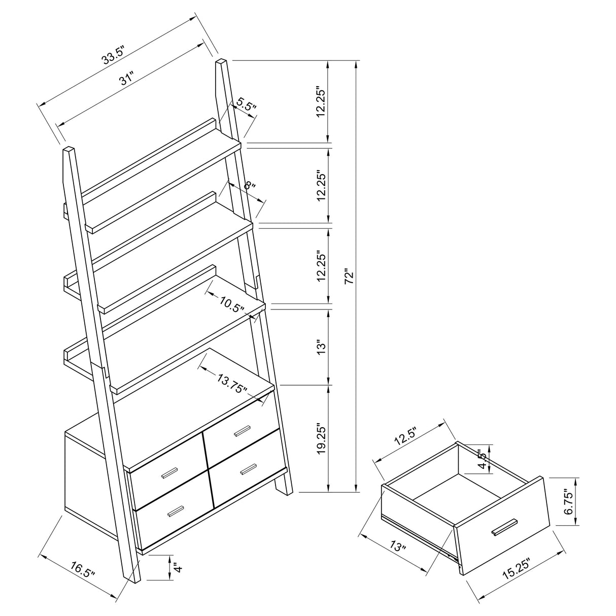 Colella Bookshelf - galleria furniture outlet