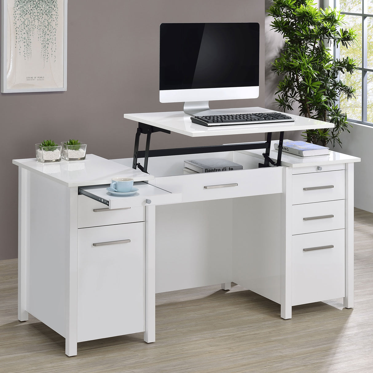 Dylan Computer Desk with Lift-Top - galleria furniture outlet