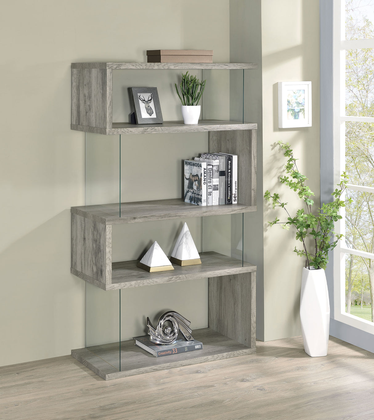 Emelle Bookshelf - galleria furniture outlet