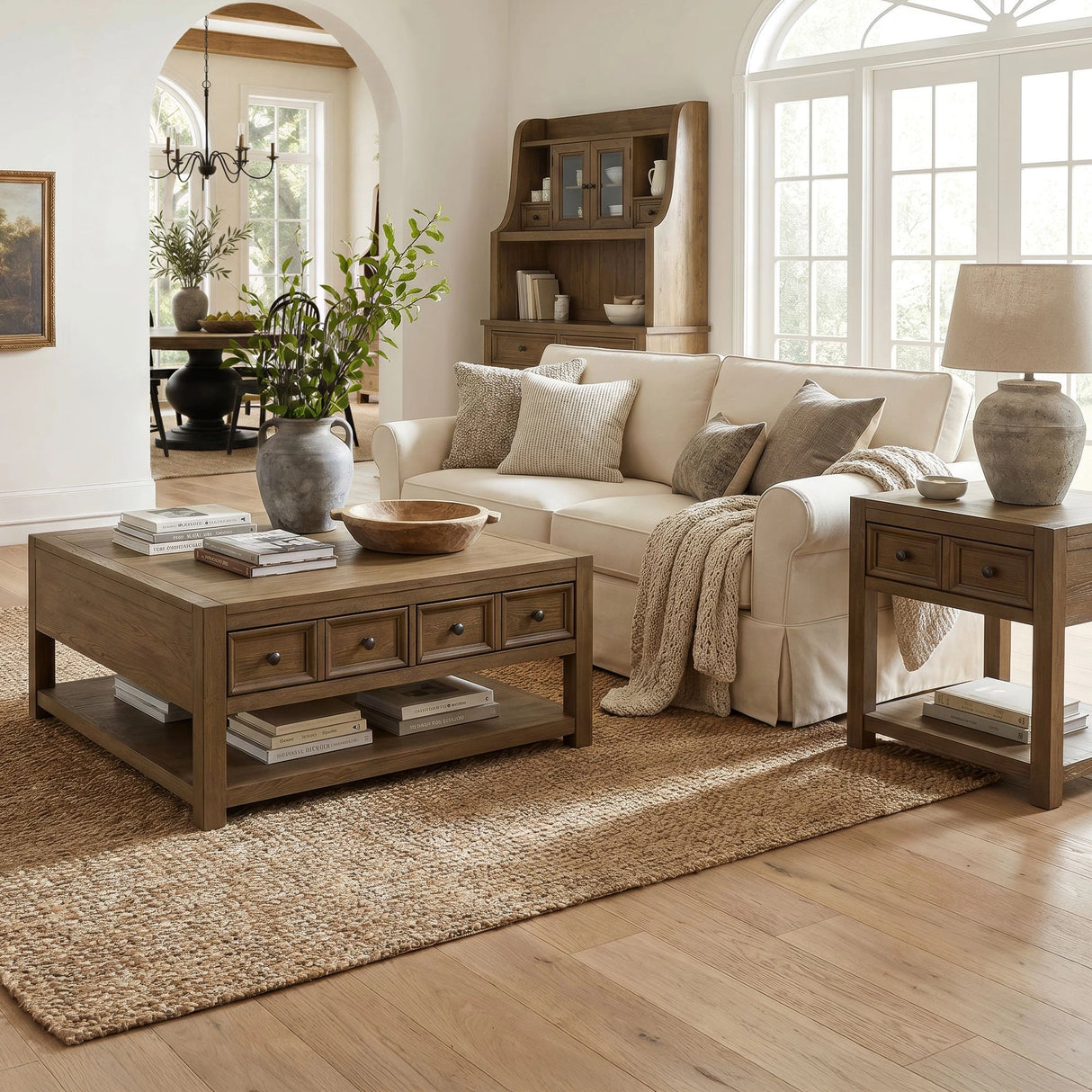 Heritage & Home Occasional Table Set in Oak Brown