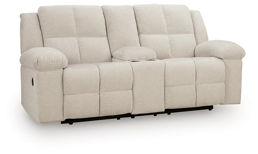 Orlen Reclining Loveseat with Console - galleria furniture outlet