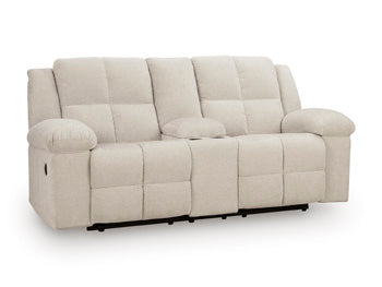Orlen Reclining Loveseat with Console - galleria furniture outlet