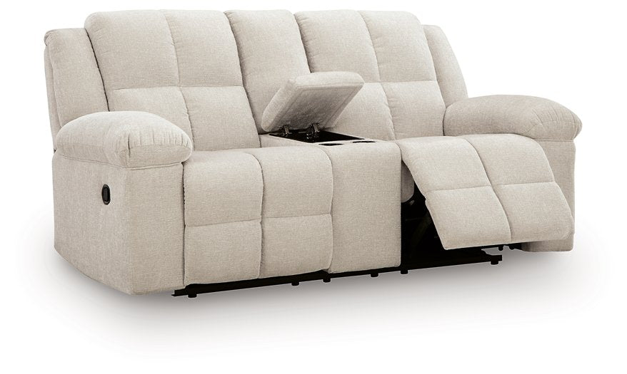 Orlen Reclining Loveseat with Console - galleria furniture outlet