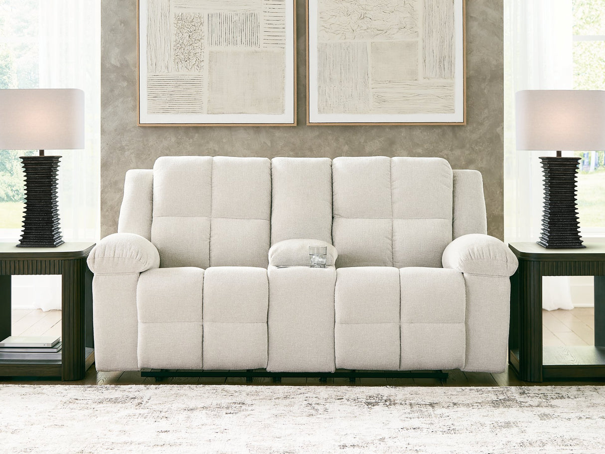 Orlen Reclining Loveseat with Console - galleria furniture outlet
