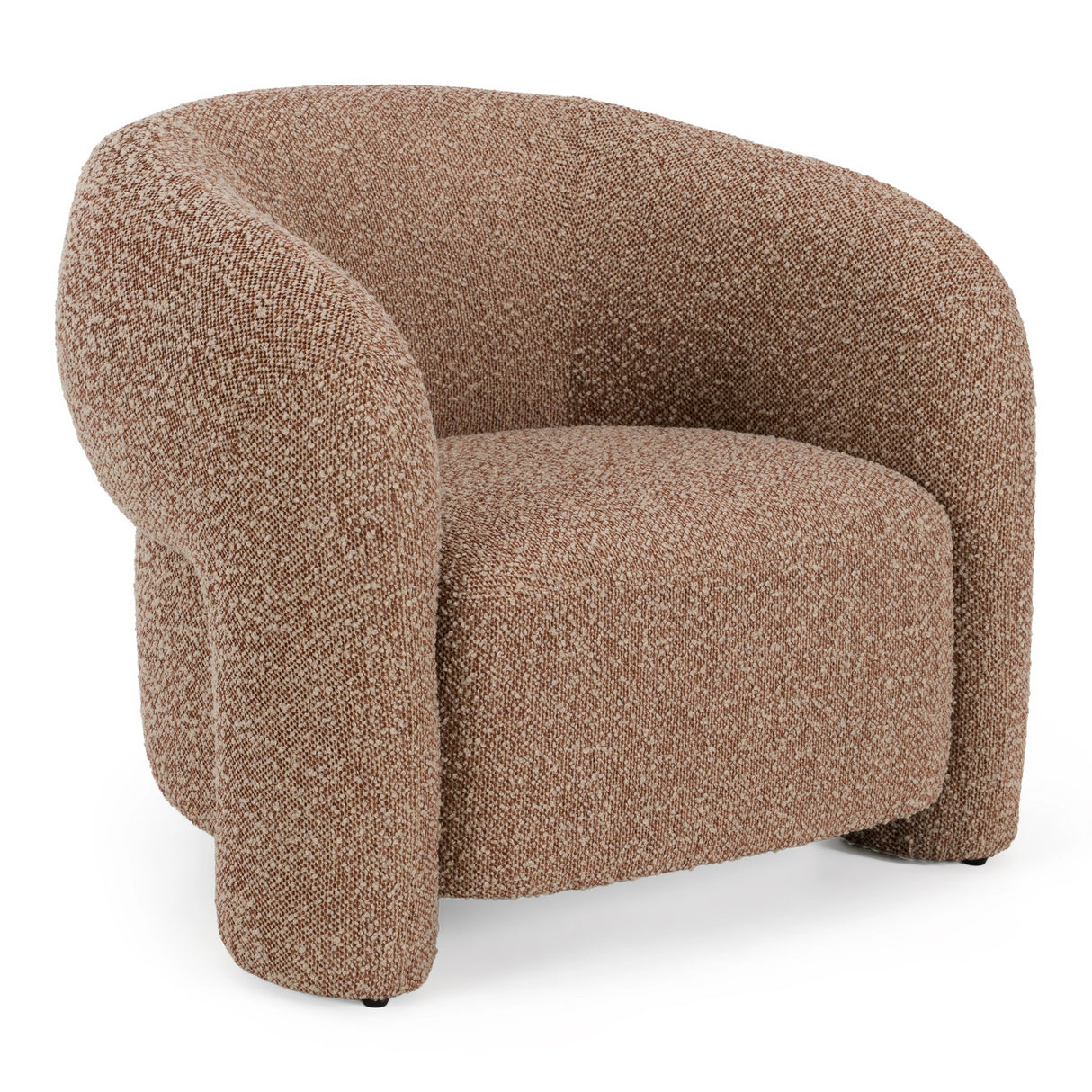 Bates - Modern Brick Fabric Accent Chair + Ottoman