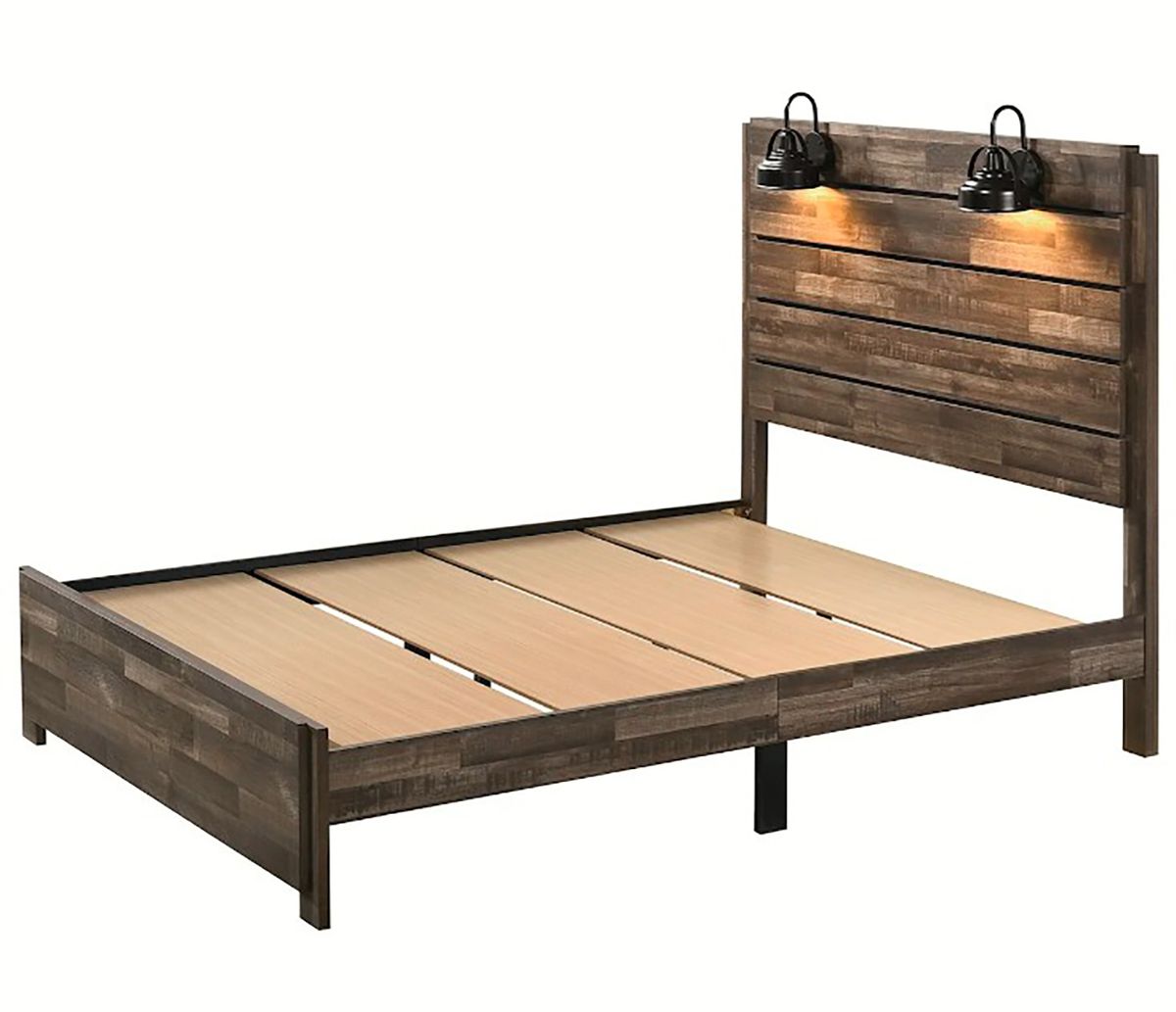 Carter Queen Platform Bed In Brown