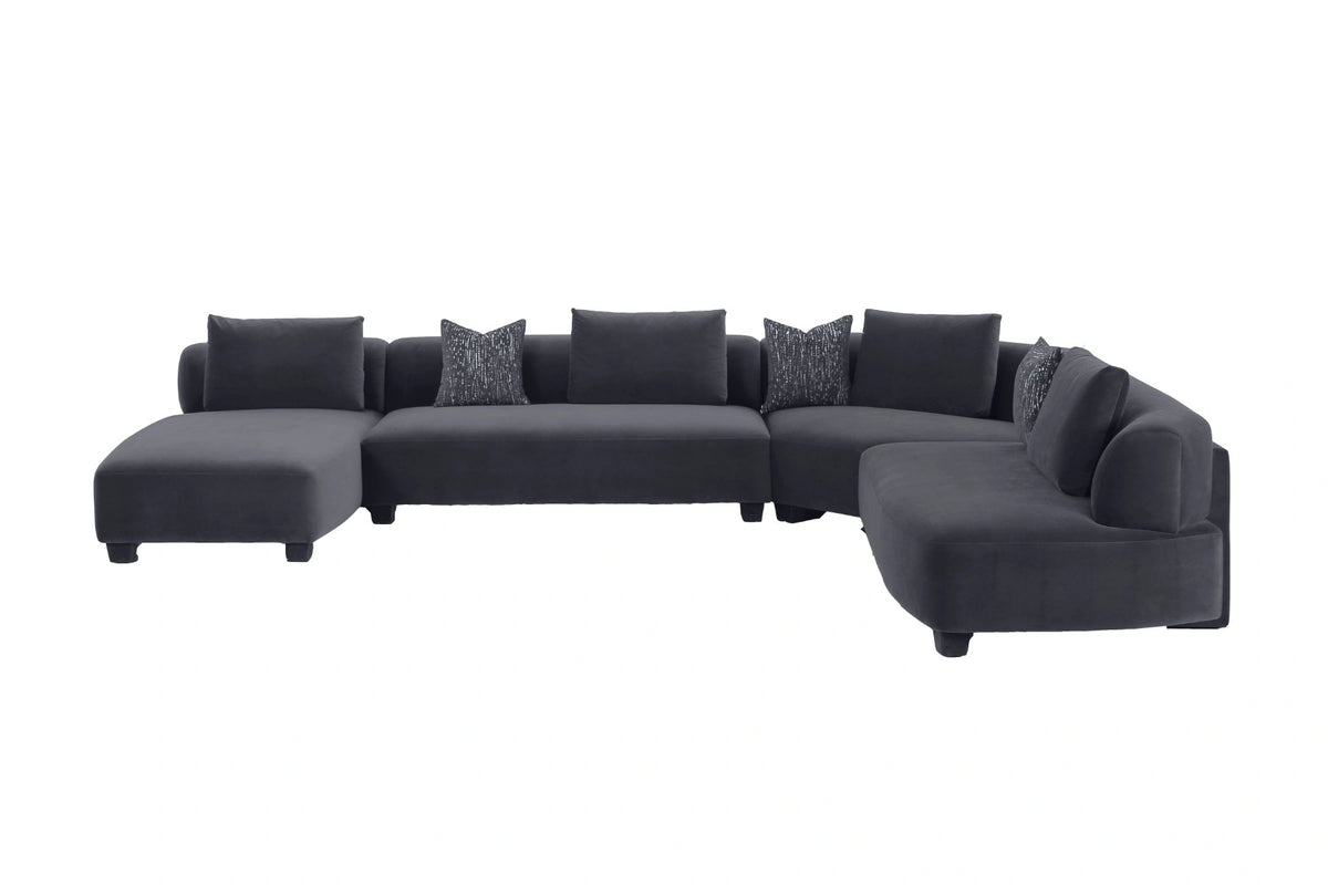 Divani Casa Bayou Contemporary Sectional Sofa - galleria furniture outlet