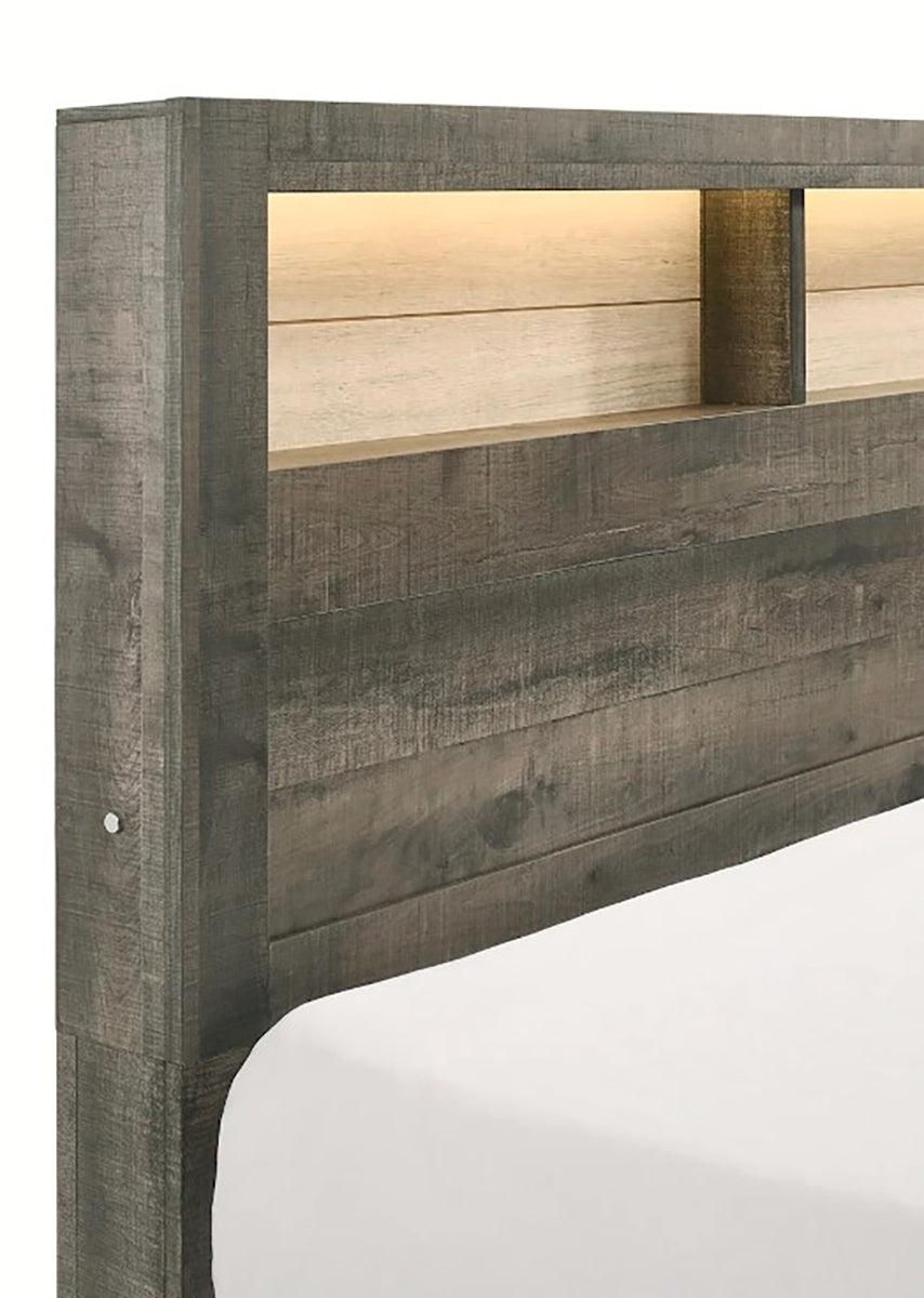 Rhett King Platform Bed In Gray