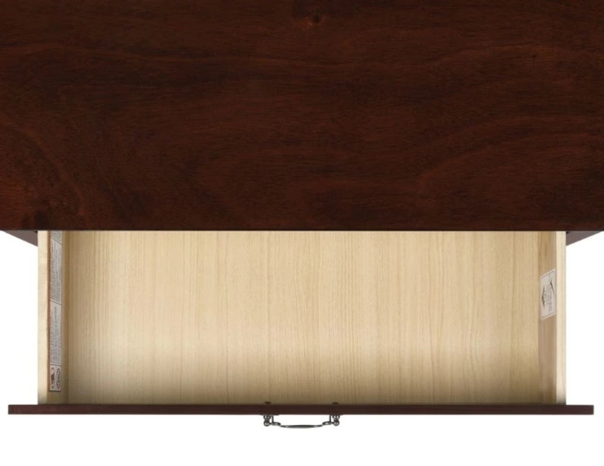 Elements International Louis Philippe Nightstand in Cherry