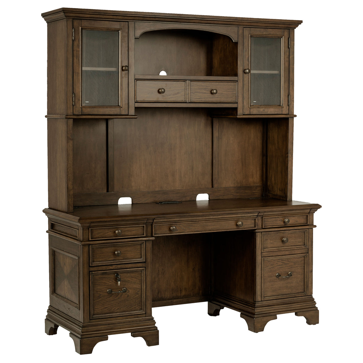 Hartshill Credenza Desk with Hutch - galleria furniture outlet