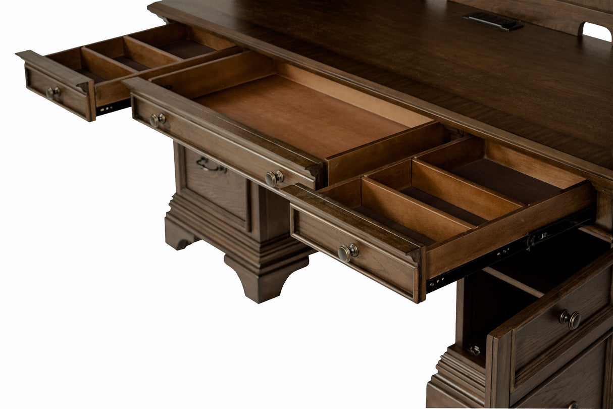 Hartshill Credenza Desk with Hutch - galleria furniture outlet