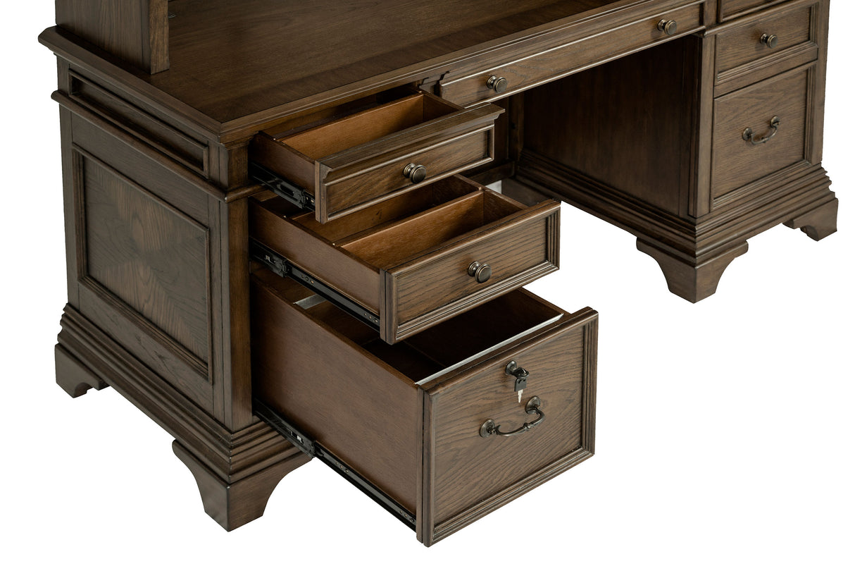 Hartshill Credenza Desk with Hutch - galleria furniture outlet