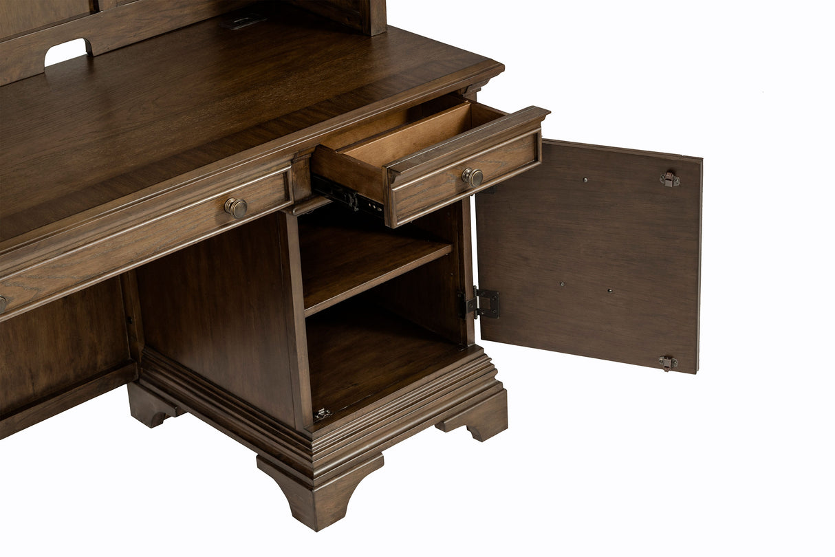 Hartshill Credenza Desk with Hutch