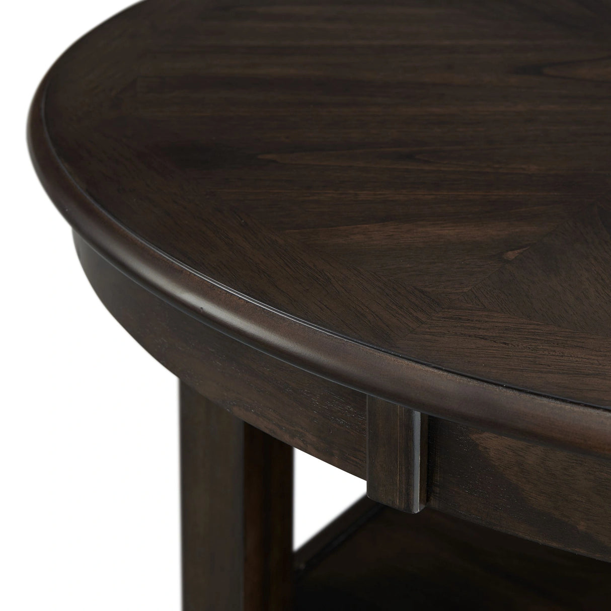 Amherst Counter Height 5PC Dining Set-Table and Four Faux Leather Side Chairs in Walnut