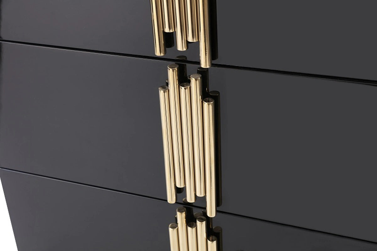 Token Modern Black & Gold Bedroom Set